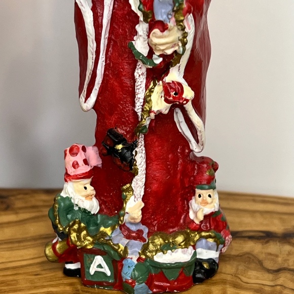 4 Skinny Tall Pencil Resin Santa Claus Icicle Ornaments Christmas Handpainted - Picture 7 of 10